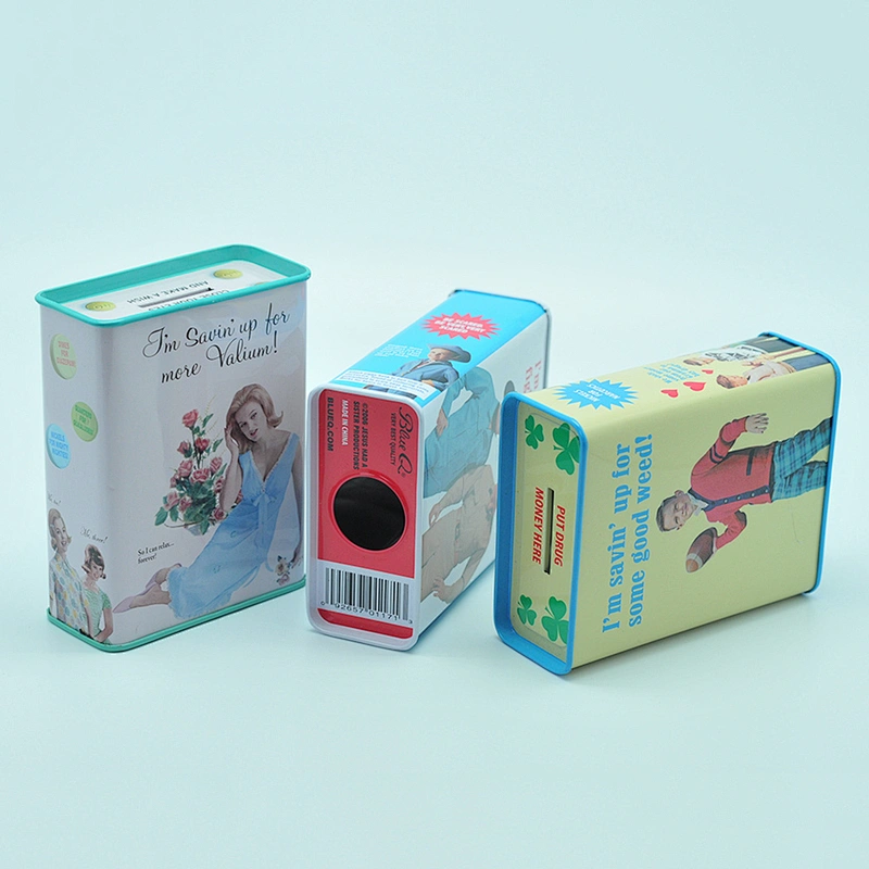 High quality metal type custom logo money box
