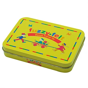 Customized ecofriendly rectangle OEM metal tin boxes for sale