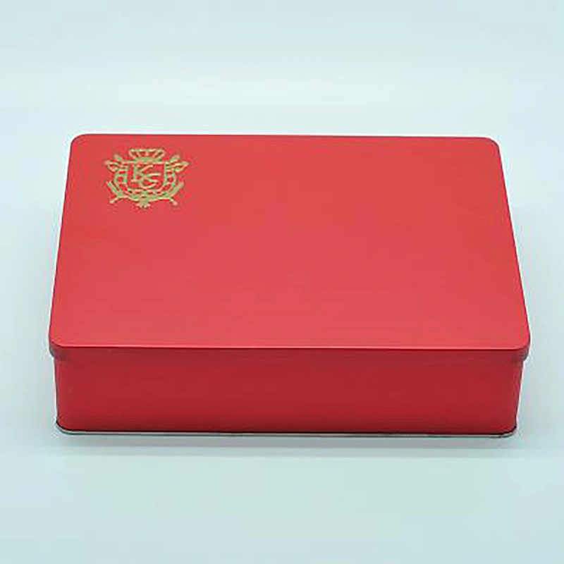 Customized souvenir gold luxury gift tin box for wedding