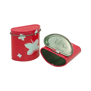 Half round custom small metal tin boxes with full printing