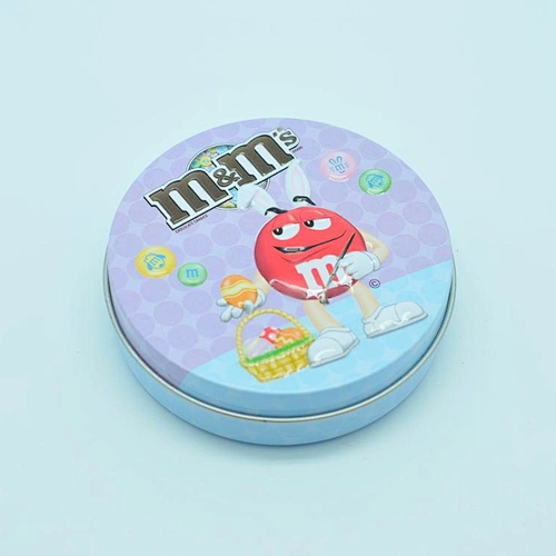 2-pc tinplate embossed round neckline tin box