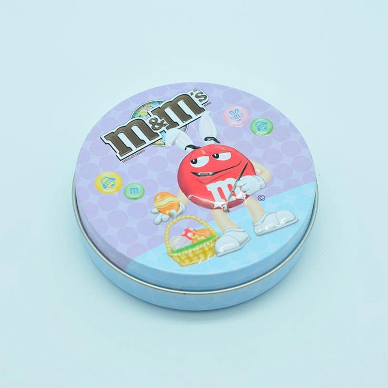 2-pc tinplate embossed round neckline tin box