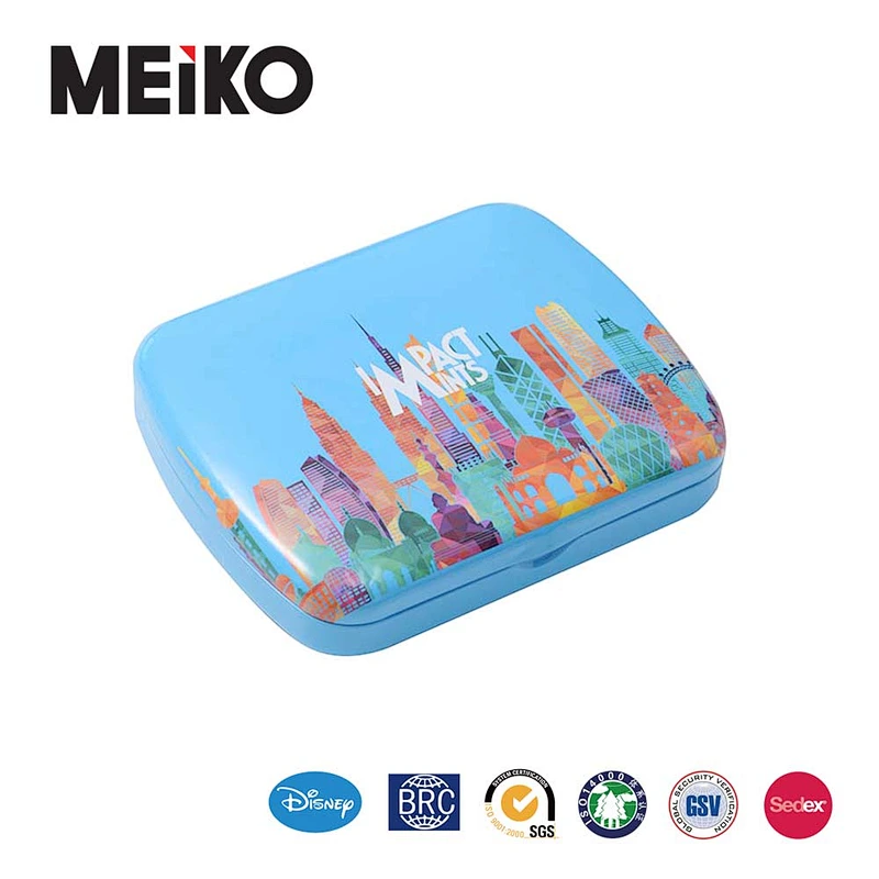 CMYK Four Color Printing Round square Small Candy Box Cartoon Pattern Gift Tin Box For candy mints packing