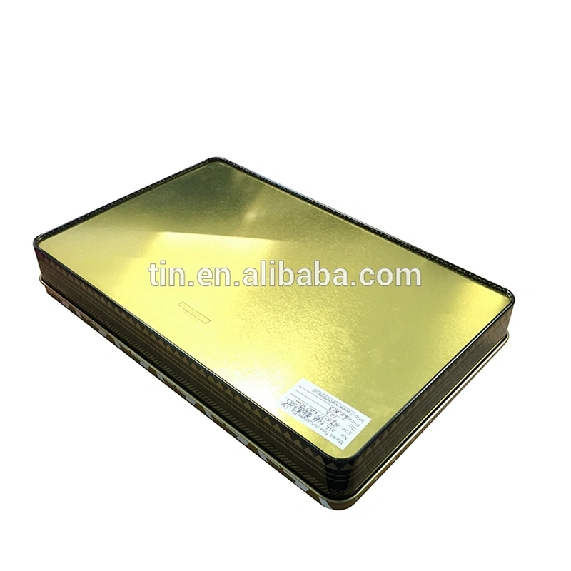 rectangular biscuit candy gift tin packaging box