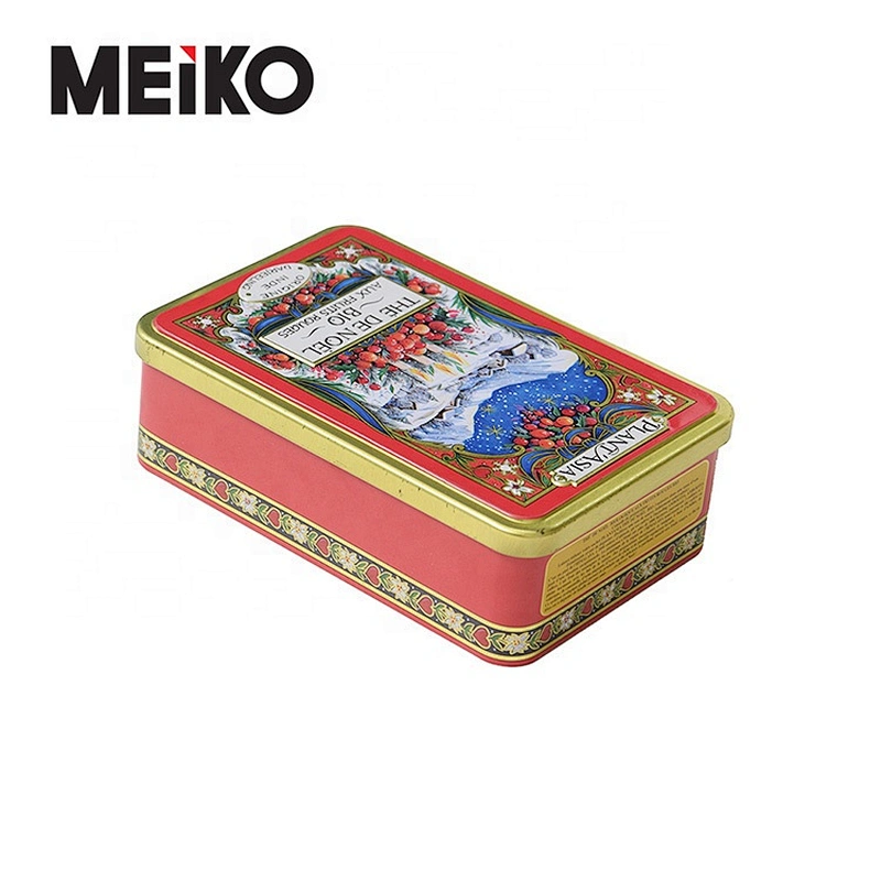 Customized Printing Metal Can Box Packaging Rectangular Shape Food Grade Candy Candle Cake Cookies Biscuit Tin