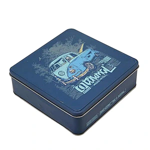 Rectangle metal personalized tin box for danish butter cookies