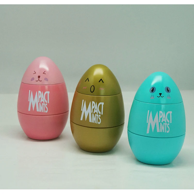 Egg shape tin gift chocolate tin box
