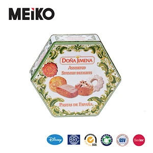 Hexagon Tin Cans Full Color Small Metal Tin Box