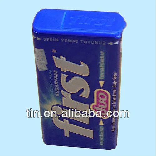 Flip top candy tin box , mini candy box