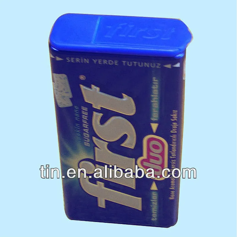 Flip top candy tin box , mini candy box