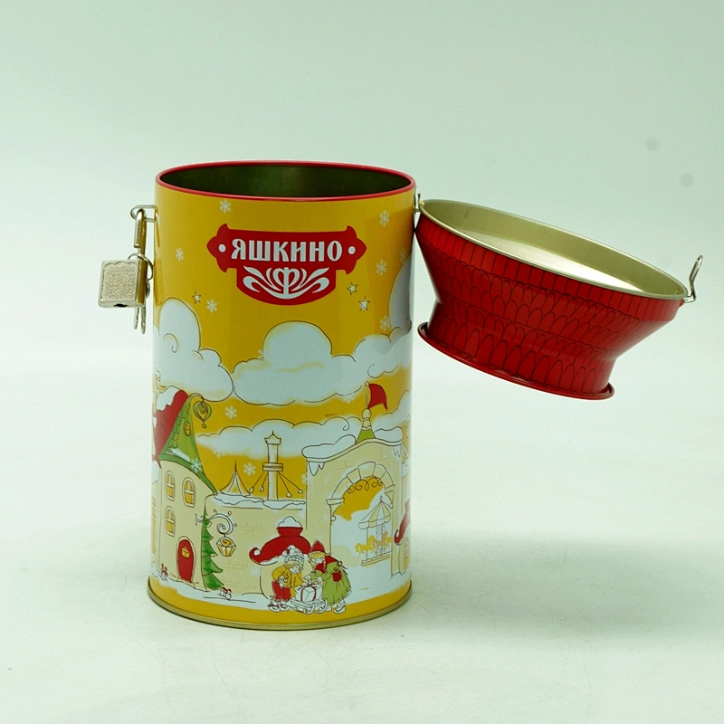 Milk box shaped metal coin saving tin can with insert slot