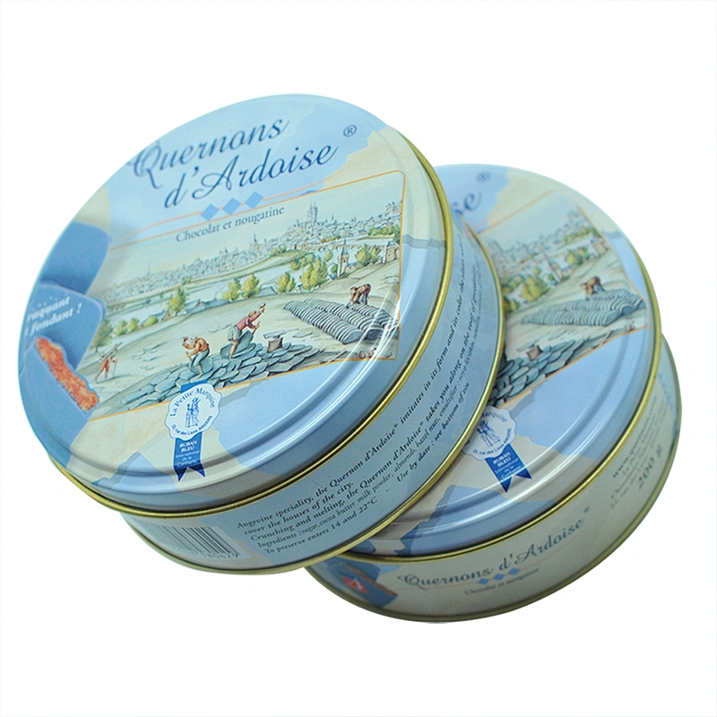 Direct factory custom printed cookie round metal tins