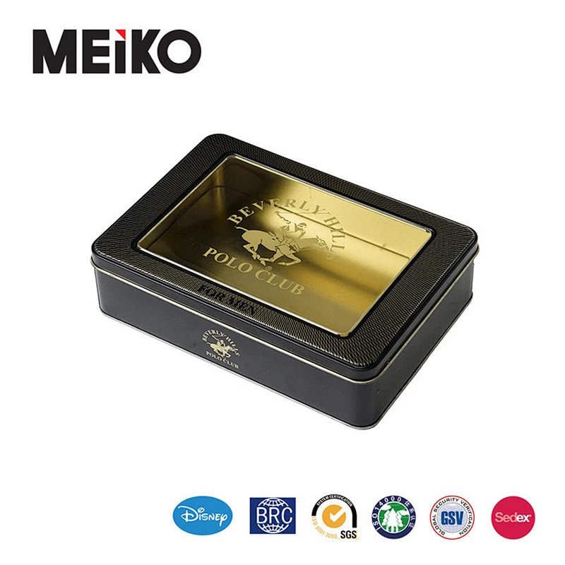 Makeup Brush Metal Box Customized Rectangular Tin Box Cosmetic Tin