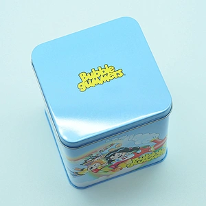 Sky Blue Tin Can Rectangular Tin Box Metal Tin Container