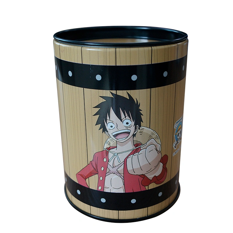 Hot wholesale round empty cheap tin can piggy bank