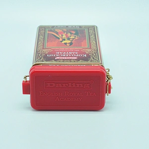 Wholesale luxury rectangle tin black tea box for packaging