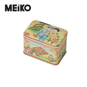 High Quality Custom Printed Metal Rectangle Gift Tins Box Square Tin Can