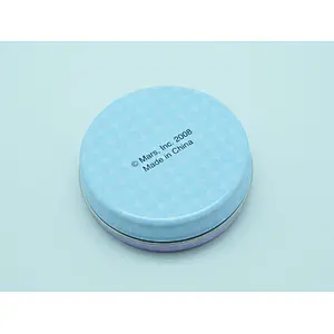 2-pc tinplate embossed round neckline tin box