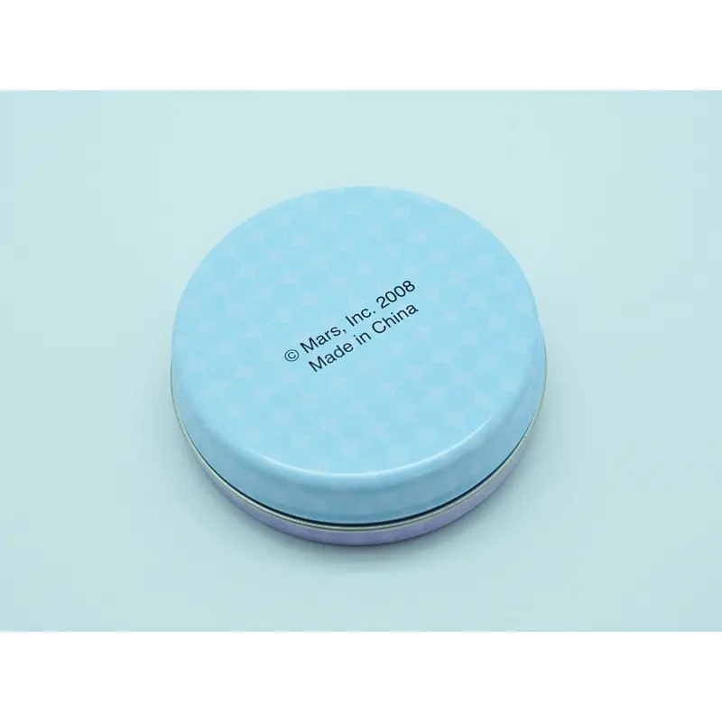 2-pc tinplate embossed round neckline tin box