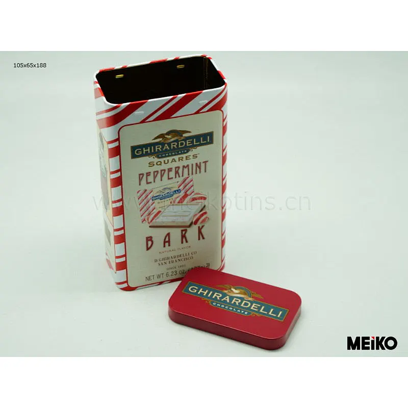 large rectangular mint tin box candy