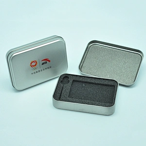 Customized blank credit card tin metal card holder with slot