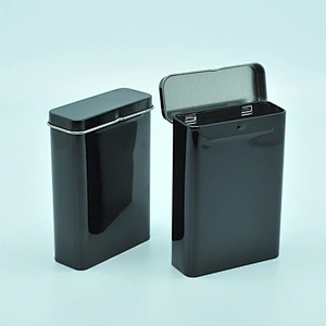CMYK custom logo rectangle metal tin snus cans for carrying