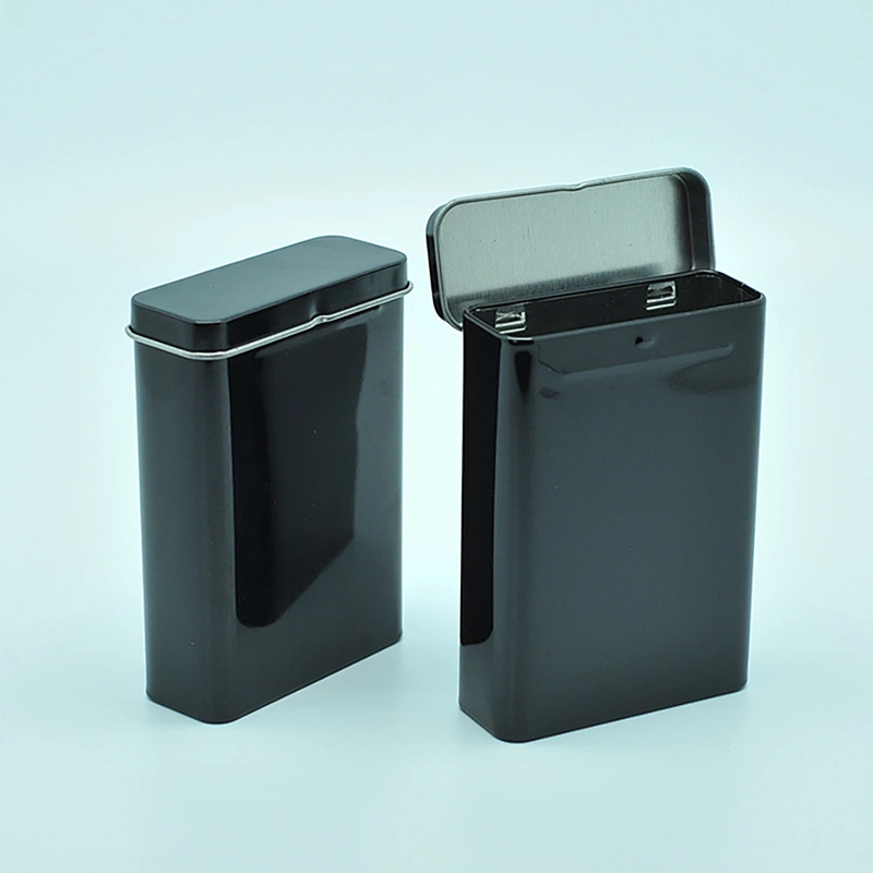CMYK custom logo rectangle metal tin snus cans for carrying
