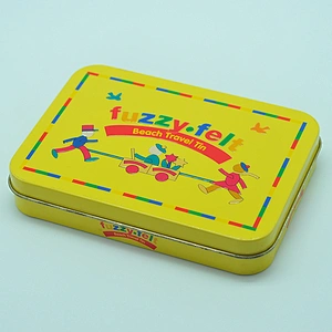 Rectangular metal tin color 50ml tin box for business card