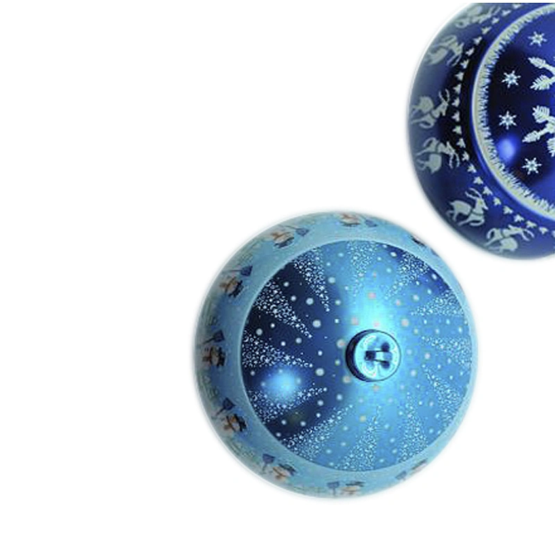 Hot Sale 3 Parts Tin Christmas Ball Ornaments For Decoration
