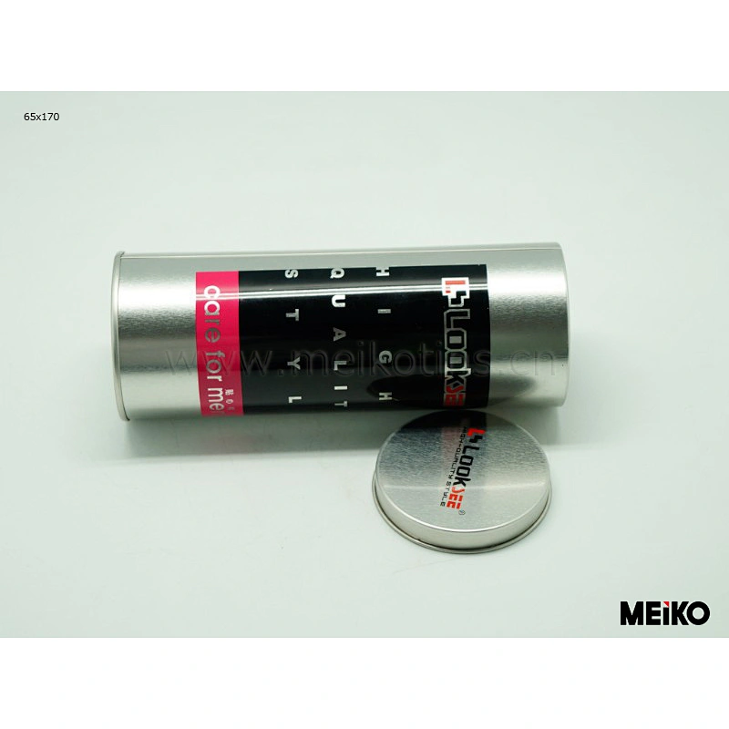empty cylinder clothes tin box with custom logo printed