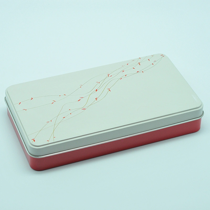 Wholesale carrying white OEM brand tin box for cosmetic