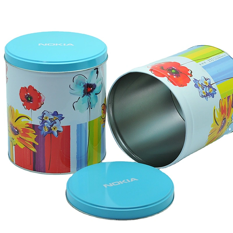 popular round tin box for chocolate