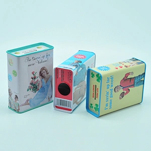 Cheap Rectangle Unbreakable Tin Coin Money Bank With Slot