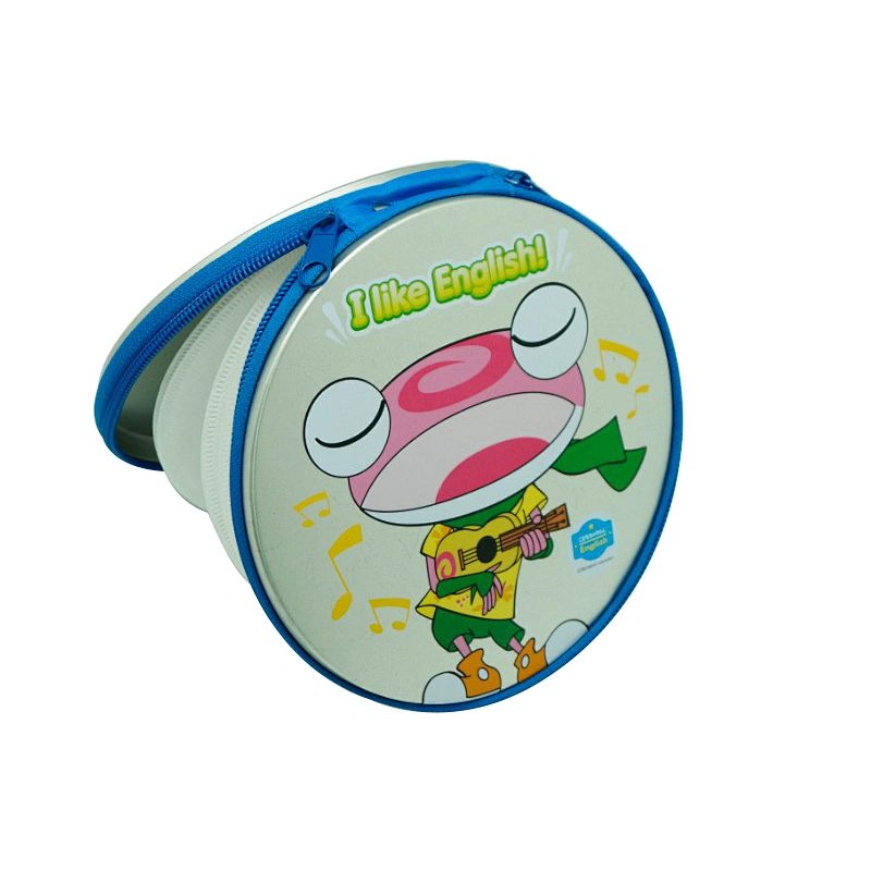 Movie promotion printing cheap cd tin case with zipper