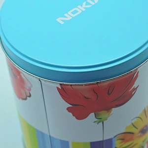 popular round tin box for chocolate