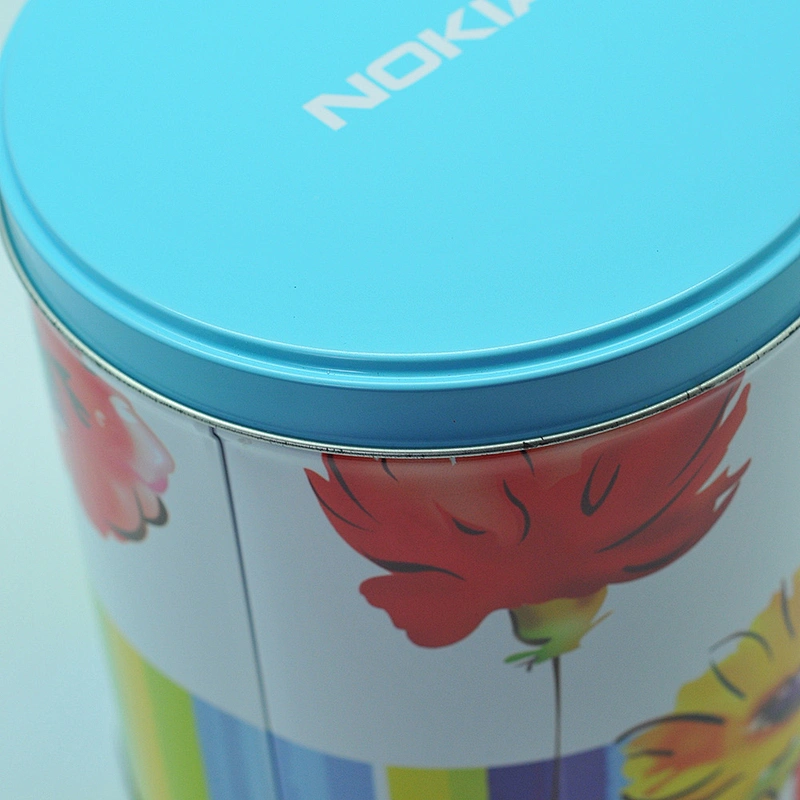 popular round tin box for chocolate