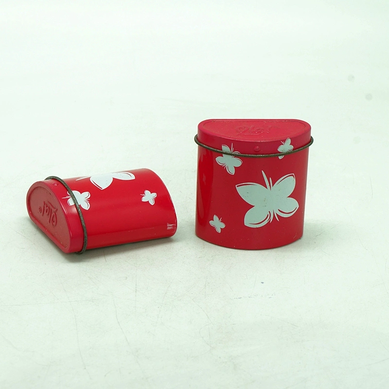 Half round custom small metal tin boxes with full printing