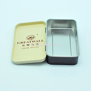 mini tobacco cigar tin packaging boxes hinge window design