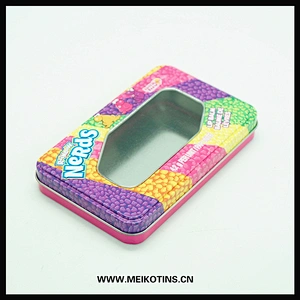 custom made jewelry packaging window tin boxes / cases