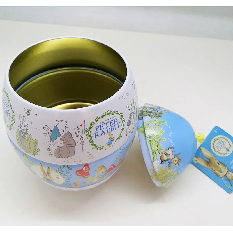 musical tin box egg shape tin box for Easter customized tin