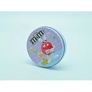 2-pc tinplate embossed round neckline tin box