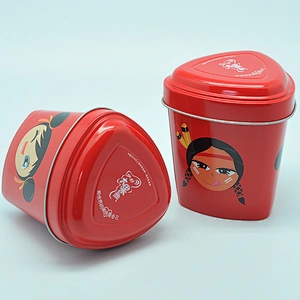 Half round custom small metal tin boxes with full printing