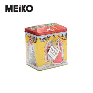 High Quality Carton Design Square Metal Coin Piggy Bank Tin Money Box