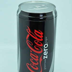 Funny ring pull tin cola can shape round small black tin can Christmas packaging