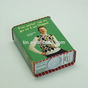 Custom rectangle metal money saving tin box
