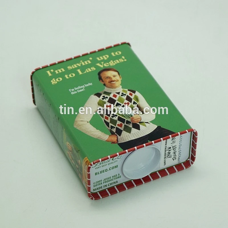 Custom rectangle metal money saving tin box