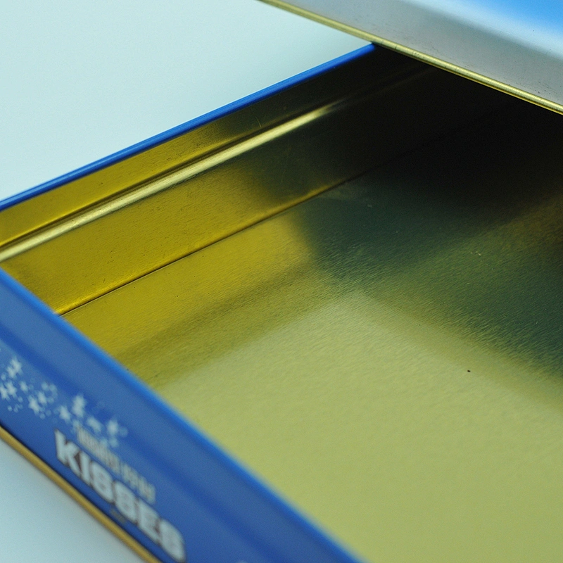 Exquisite fancy luxury metal tin chocolate box for packaging