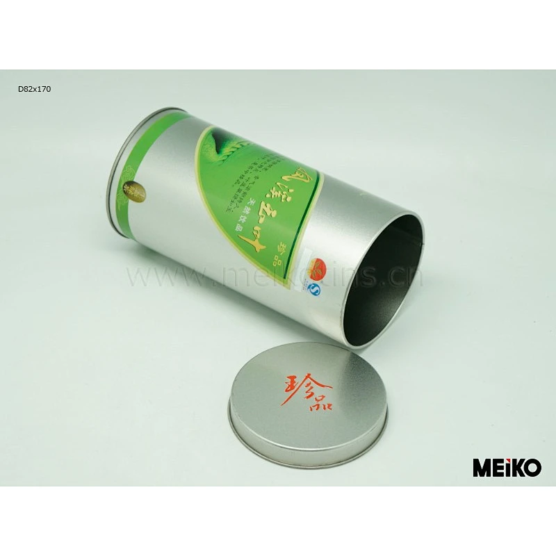 Dongguan round tea tin can tea tin canister tea tin jar