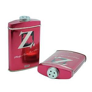 Irregular shape metal custom tin container for storage powder