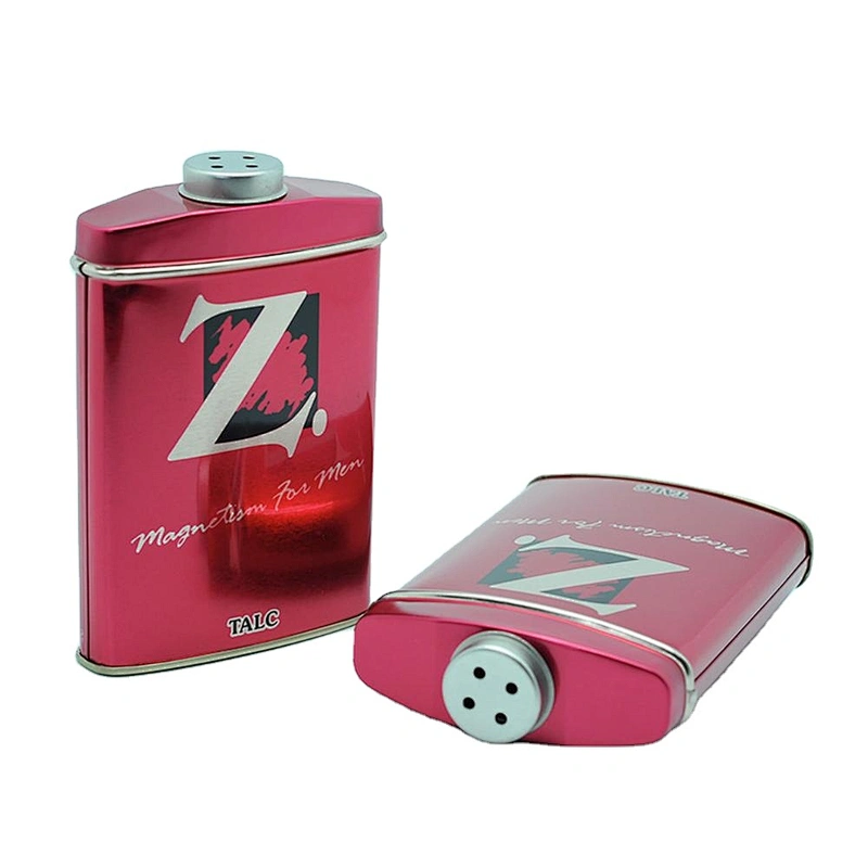 Irregular shape metal custom tin container for storage powder